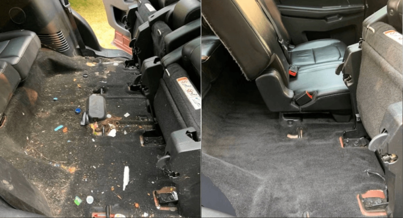 Before and after detailing comparison 1